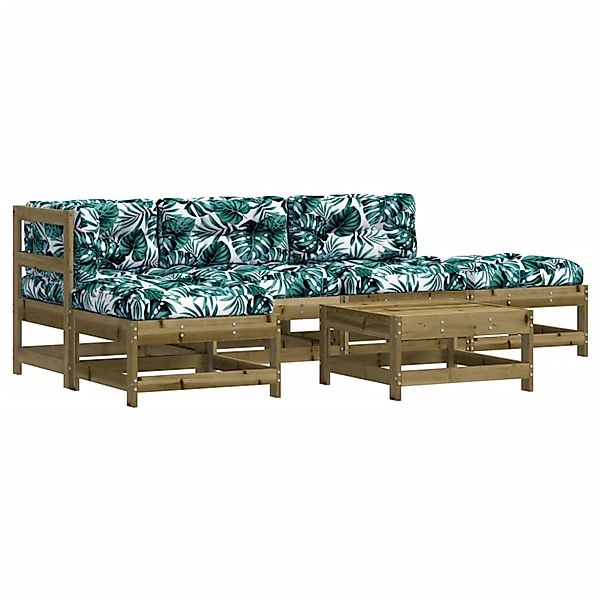 vidaXL 6-Tlg Garten-Lounge-Set mit Kissen Imprägniertes Kiefernholz 3185905 günstig online kaufen