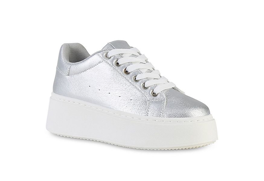 VAN HILL 840983 Plateausneaker Damen Plateau Sneaker Schnürer Wedges Freize günstig online kaufen