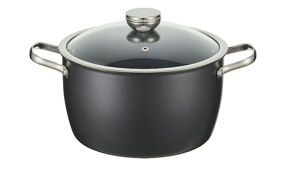 Meisterkoch Kochtopf  LOTUS ¦ schwarz ¦ Carbonstahl ¦ Maße (cm): H: 14  Ø: günstig online kaufen