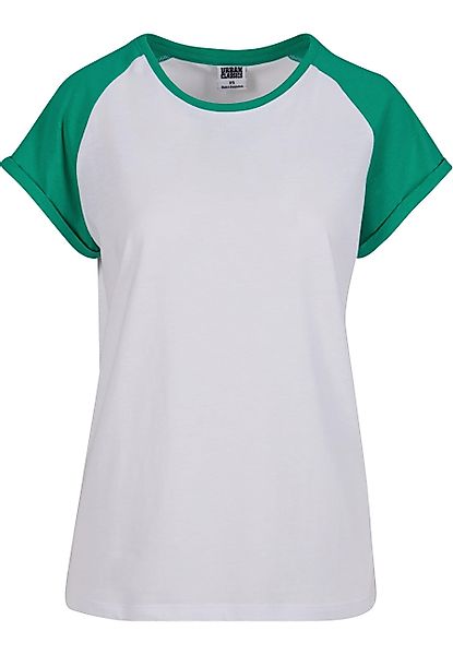 URBAN CLASSICS Kurzarmshirt "Urban Classics Damen Ladies Contrast Raglan Te günstig online kaufen