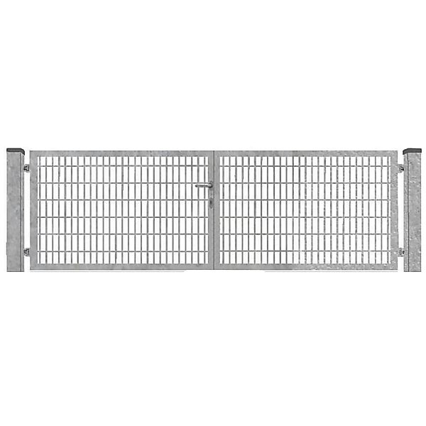 Doppeltor für Doppelstabmattenzäune Voll-Rahmen Zink 300 cm x 120 cm günstig online kaufen