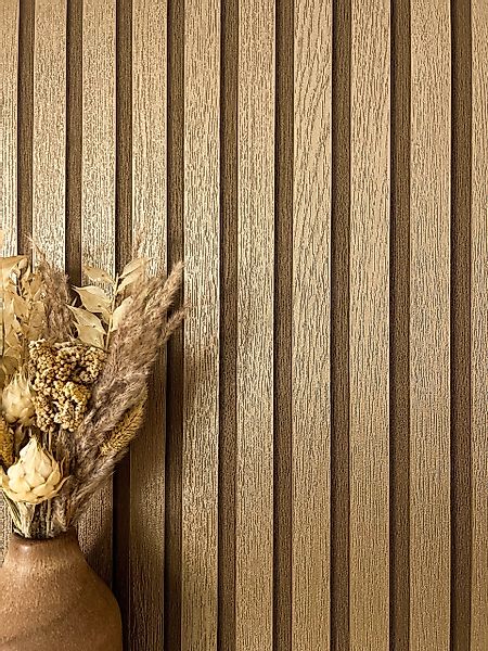 Newroom Vliestapete, Gold Tapete Glamour Paneele - Wandpaneele Holzpaneele günstig online kaufen