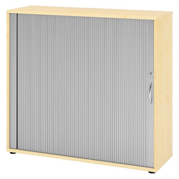 bümö Aktenschrank Rollladenschrank office - 3 Ordnerhöhen Dekor: Ahorn/Silb günstig online kaufen