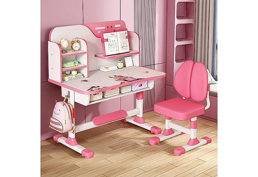 Rutaqian Kinderschreibtisch Kinderschreibtischstuhl Set für Kinder,Höhevers günstig online kaufen