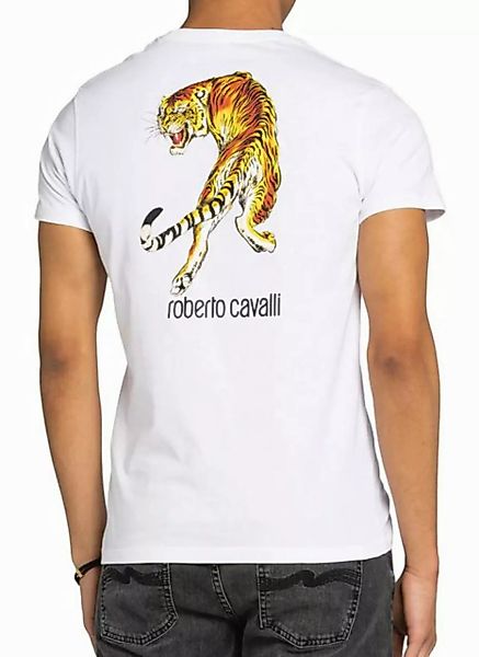 roberto cavalli T-Shirt Firenze Tiger Logo Print Slim Fit RC-Monogramm und günstig online kaufen