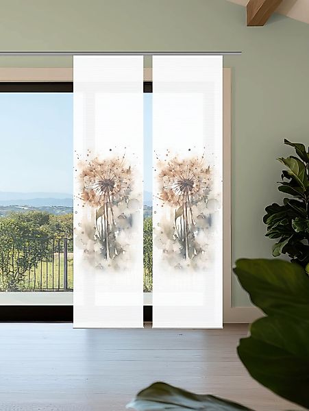 HOME in green Schiebegardine "AMARANDE" Paneelwagen 2 Stk. tlg. Bambusoptik günstig online kaufen