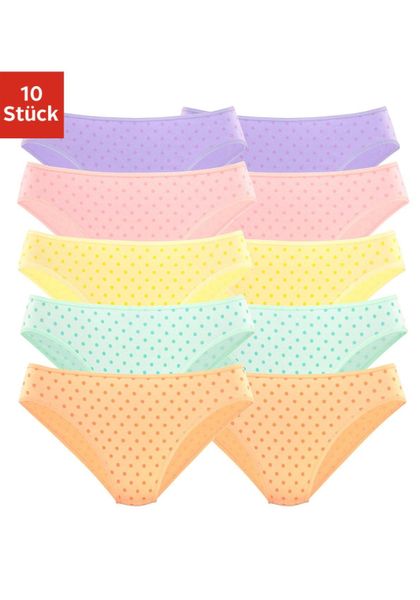 petite fleur Bikinislip 10er-Pack, aus elastischer Baumwolle günstig online kaufen