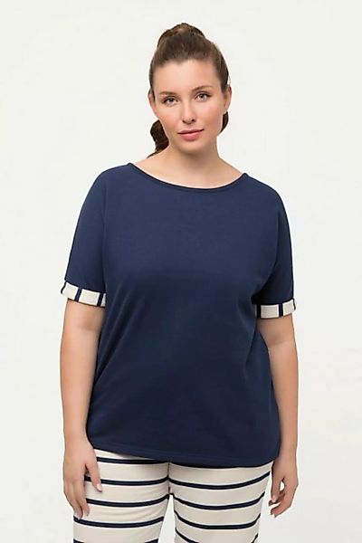 Ulla Popken Sweater Homewear-Sweatshirt kuschelweich Rundhals Halbarm günstig online kaufen