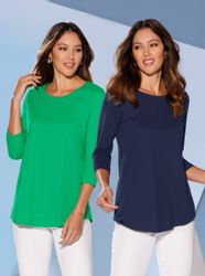 Sieh an! T-Shirt Longshirt (2-tlg) günstig online kaufen