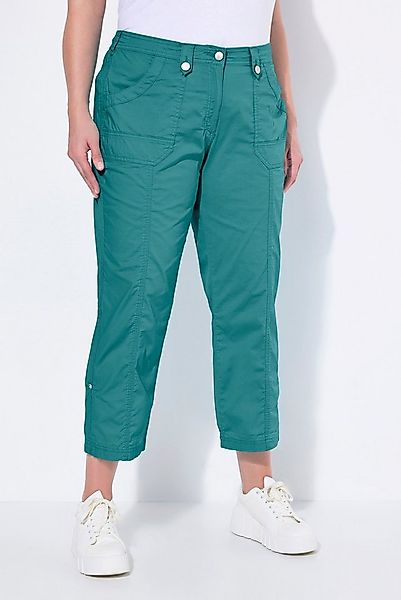 Ulla Popken Funktionshose 7/8-Cargohose Krempelriegel Komfortbund günstig online kaufen