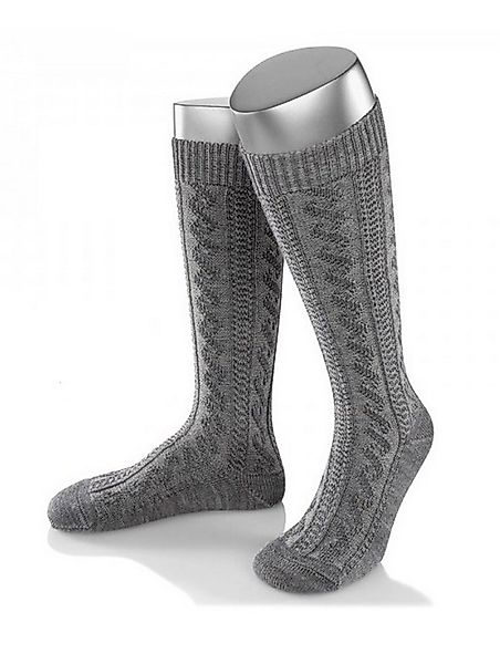 Almbock Trachtensocken Trachten Socken lang Merino Schurwolle (1-Paar) grau günstig online kaufen