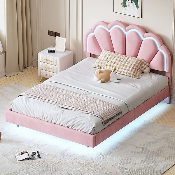 PXloue Polsterbett LED Doppelbett 140x200cm (Geeignet günstig online kaufen
