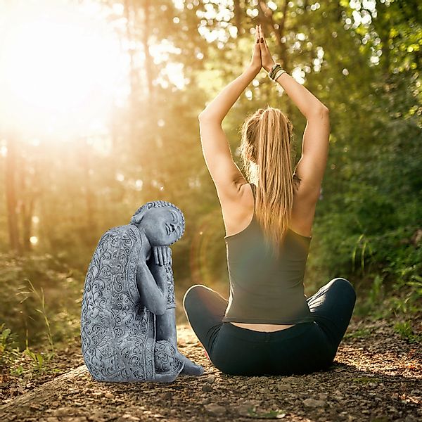 relaxdays Buddhafigur Buddha Figur geneigter Kopf günstig online kaufen