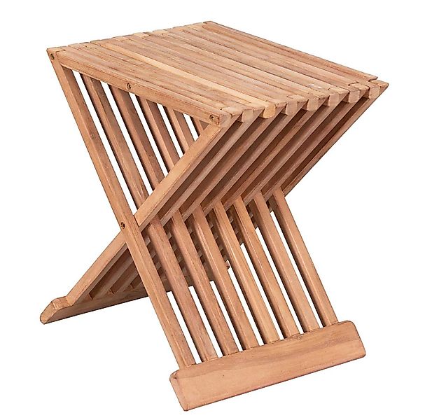 MR.DEKO Gartentisch Beistelltisch Fishbone Teak, raffiniertes günstig online kaufen