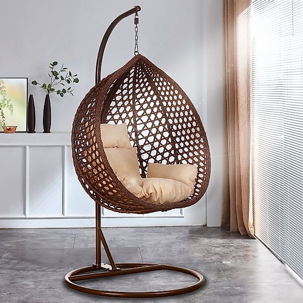RAMROXX Hängesessel Luxus Style XXL Rattan günstig online kaufen