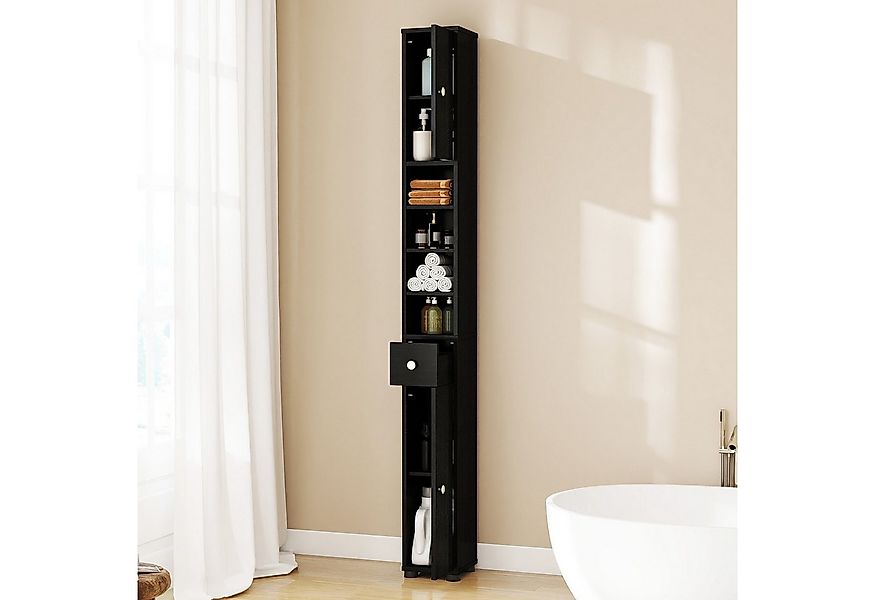 COSTWAY Hochschrank Badschrank schmal, verstellbaren Regal, 20x20x180cm, We günstig online kaufen