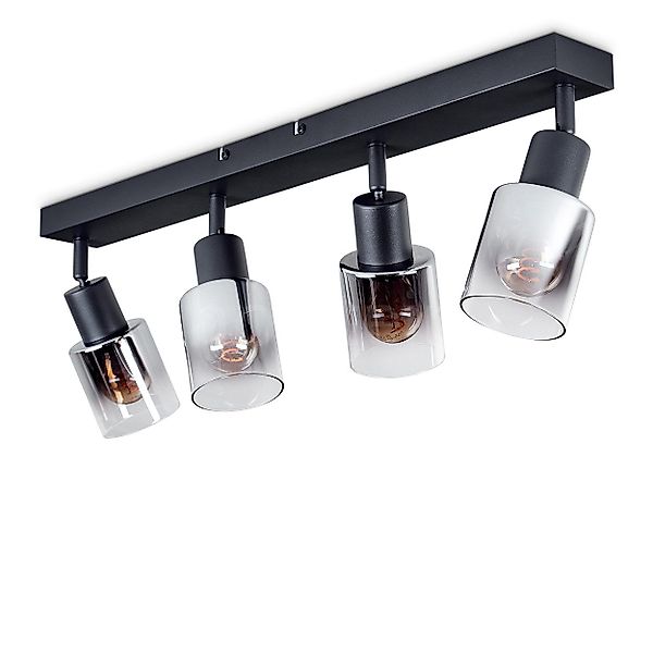 hofstein Deckenleuchte Deckenlampe aus Metall/Glas in günstig online kaufen