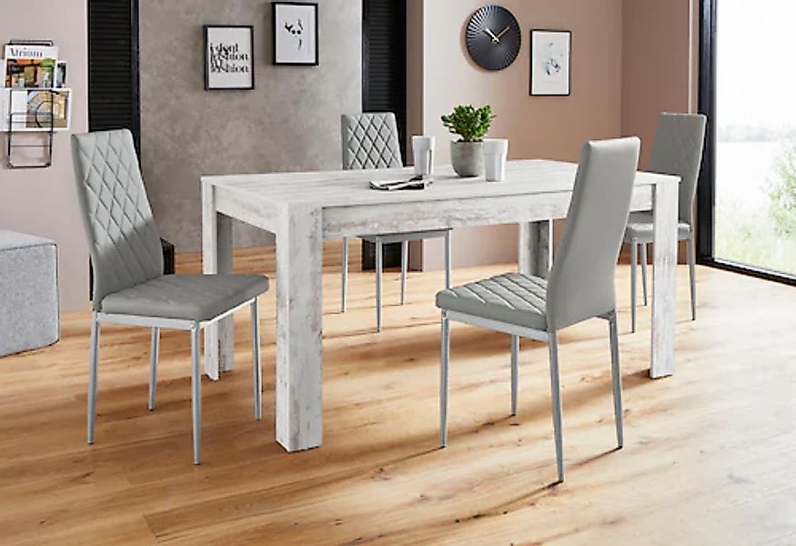 INOSIGN Essgruppe »Lynn160/Brooke« Set, 5 Stk. tlg. Tisch mit 4 Stühlen günstig online kaufen