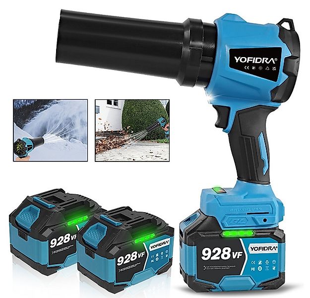 Yofidra Akku-Gebläse Bürstenloses Laubbläser 300 m/s Schneefräse Turbo Jet günstig online kaufen