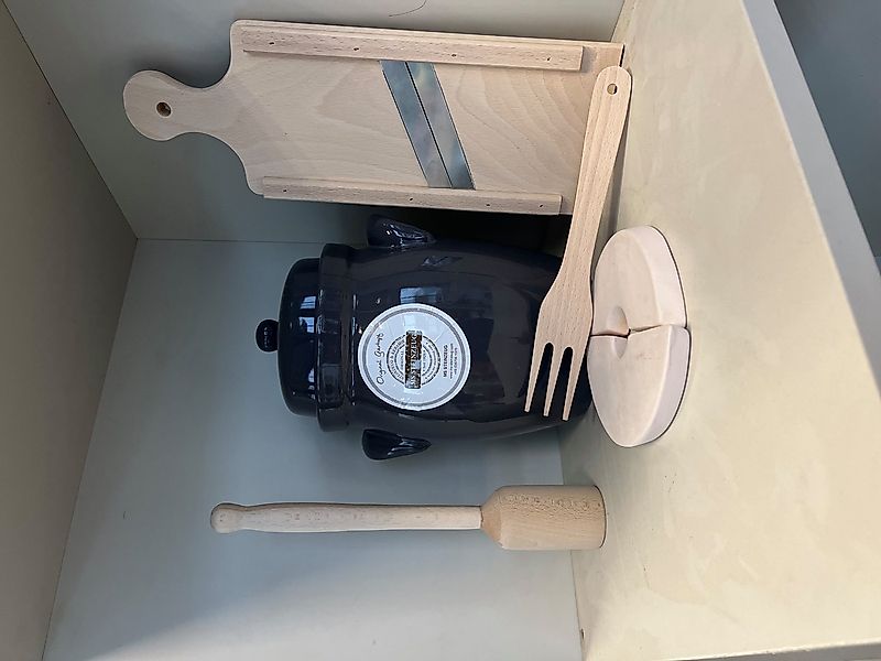 MS-Steinzeug Aufbewahrungsdose Gärtopfset bauchig + Hobel Stampfer Gabel günstig online kaufen