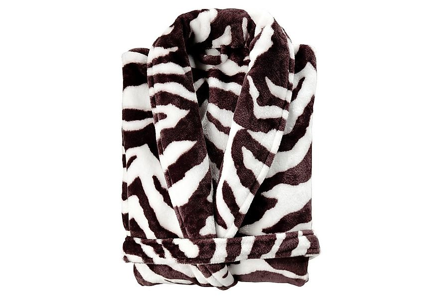 ZO HOME Bademantel Zebra Bademantel Lang XL Brown Bademantel XL Brown Fauna günstig online kaufen