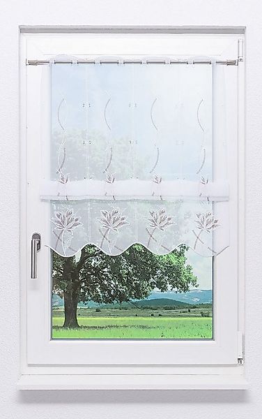 Plauener Spitze® Panneaux Kelchblüten (1 St), transparent, HxB 95x48cm günstig online kaufen