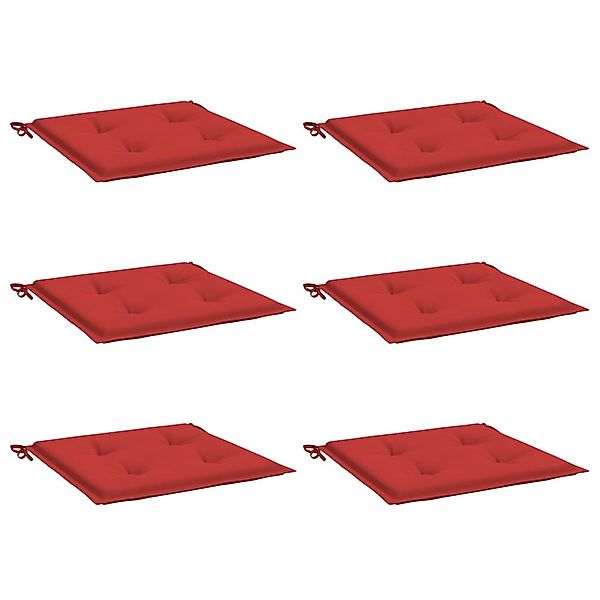vidaXL Sitzauflage Gartenstuhl-Kissen 6 Stk. Rot günstig online kaufen