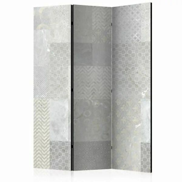 artgeist Paravent Tiles [Room Dividers] schwarz/weiß Gr. 135 x 172 günstig online kaufen