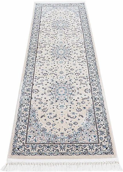 carpetfine Teppich »Nain Diane«, rechteckig, 8 mm Höhe, Kurzflor mit Franse günstig online kaufen