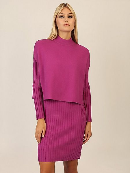 Apart Strickkleid aus Rippenstrickkleid und ärmellosem Pullunder günstig online kaufen