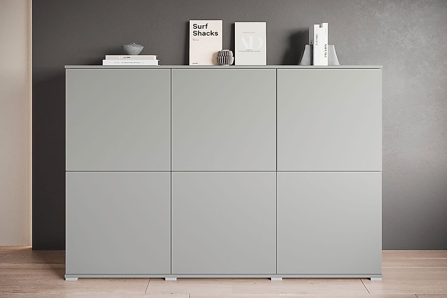 INOSIGN Highboard "Kenia, moderne grifflose Hochkommode mit 6 Türen, Breite günstig online kaufen