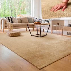 Paco Home Teppich "Cadiz 630" rechteckig 14 mm Höhe Uni-Farben, besonders w günstig online kaufen
