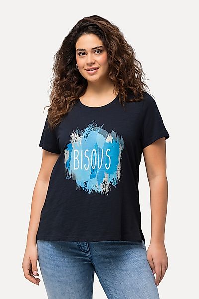 Ulla Popken T-Shirt T-Shirt Bisous Rundhals günstig online kaufen