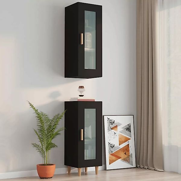 Vidaxl Hängeschrank Schwarz 34,5x34x90 Cm günstig online kaufen