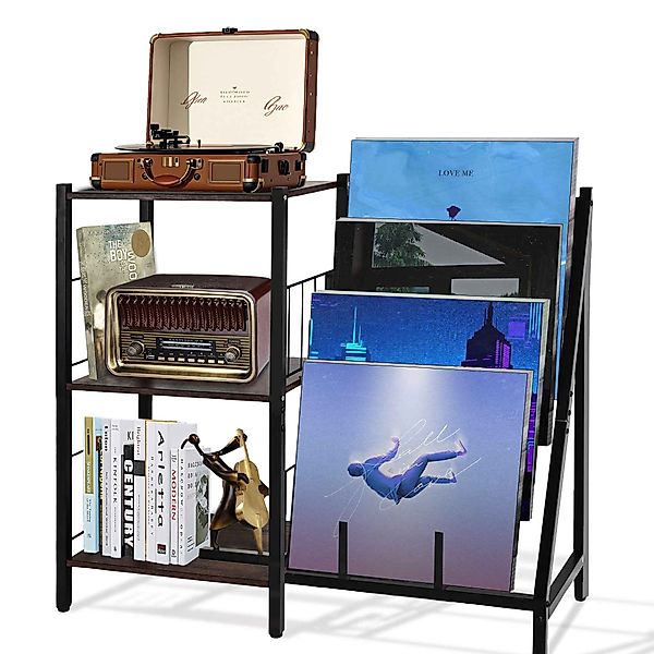 BBG CD-Regal Multifunktionales 4-stöckiges Schallplattenregal aus günstig online kaufen