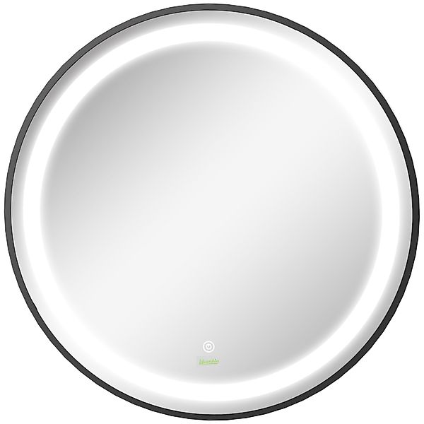 kleankin Badezimmerspiegel, Ø60cm LED Badspiegel mit 3 Lichtfarben, Wandspi günstig online kaufen