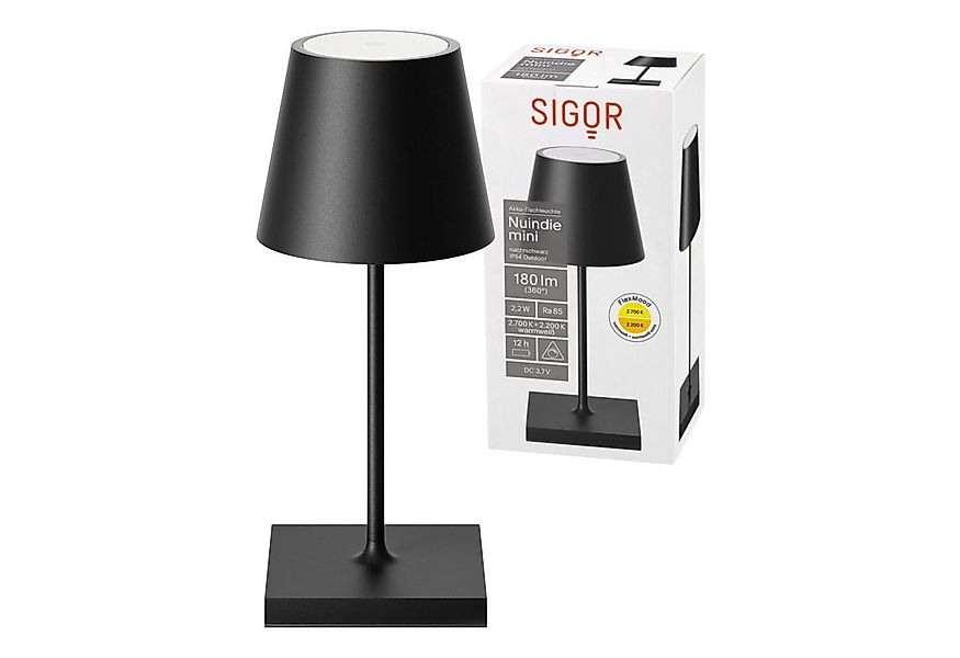 SIGOR LED Tischleuchte Akku-Tischleuchte, Dimmbar, LED fest integriert, War günstig online kaufen