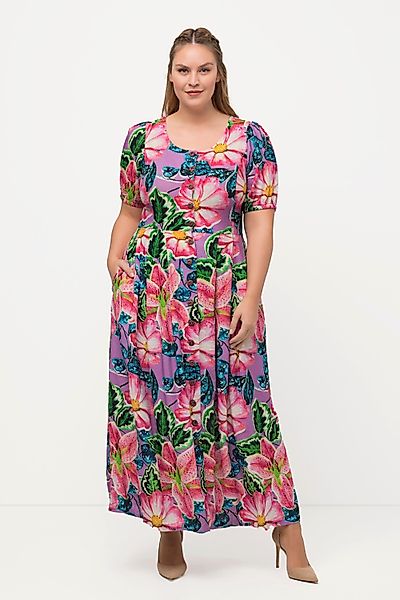 Ulla Popken Dirndl Landhauskleid Leinenmix Rundhals günstig online kaufen