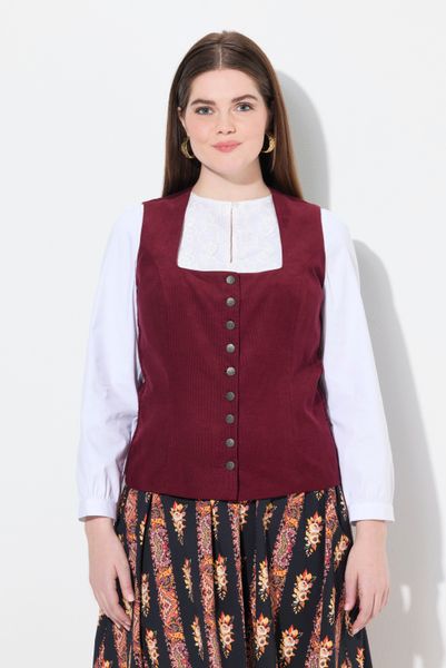 Ulla Popken Trachtenbluse Trachten-Mieder Cord Smok günstig online kaufen