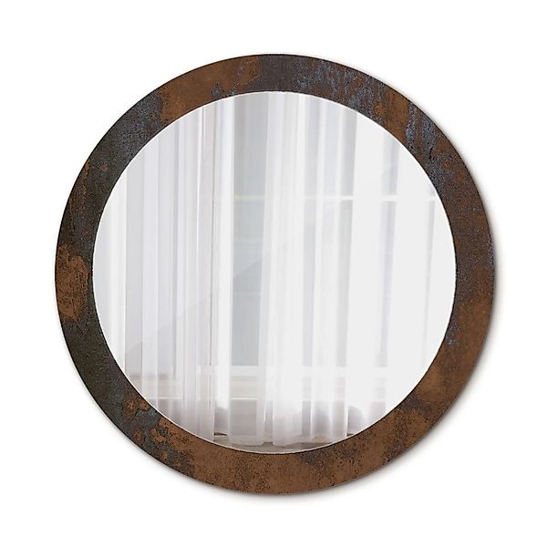 Tulup Bedruckter Spiegel Rustikales Metallic 90x90 cm Runder Spiegel Bedruc günstig online kaufen