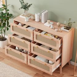 Furnishings Home Sideboard Schrank Kredenz Rattan günstig online kaufen