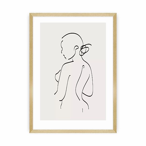 Poster Body Line I, 21 x 30 cm, Rahmen wählen: Złota günstig online kaufen