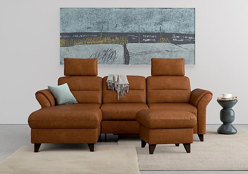 sit&more Ecksofa "Mellum L-Form" Federkern, wahlweise mit Bettfunktion, Bet günstig online kaufen