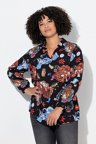 Angel of Style Tunika Tunika A-Linie Comic-Tigermuster Langarm günstig online kaufen