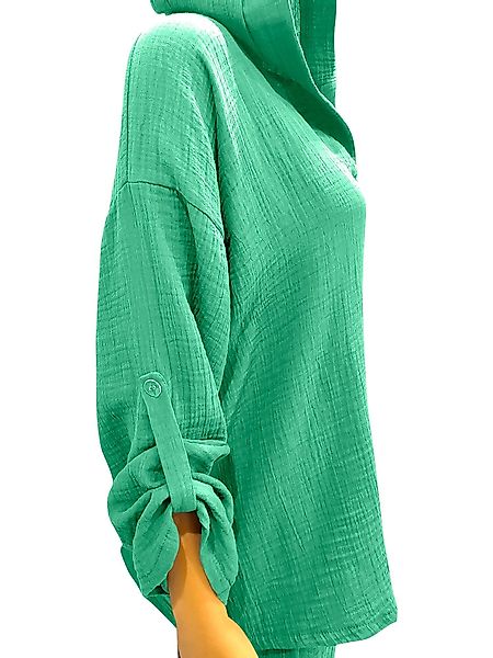 fashionshowcase Kapuzenshirt Kapuzenshirt Leichte Sommer Tunika günstig online kaufen