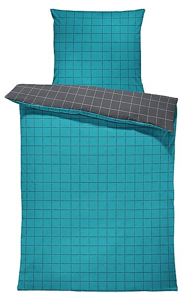 One Home Bettwäsche Wende Karo, Renforcé, günstig online kaufen