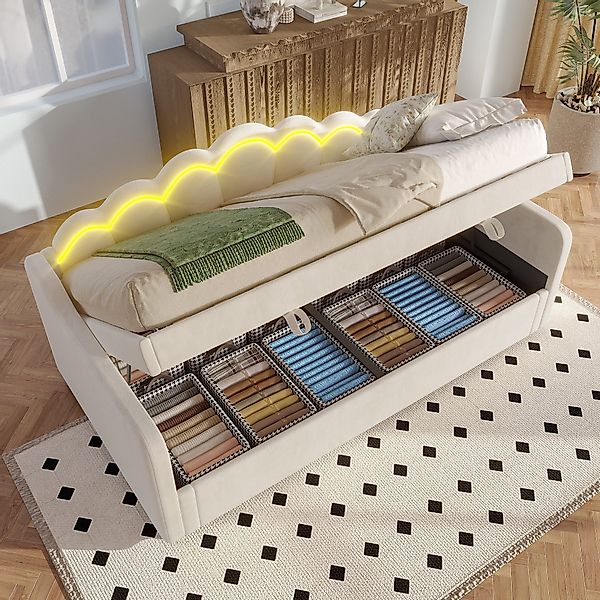 HAUSS SPOLE Schlafsofa 90x200cm, Hydraulisch Bett, günstig online kaufen