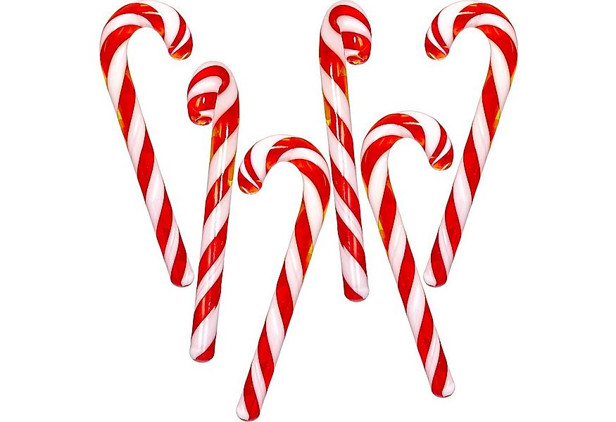 Christbaumschmuck BS1-6 Deko Zuckerstangen aus Glas Weihnachtsbaum Anhänger günstig online kaufen