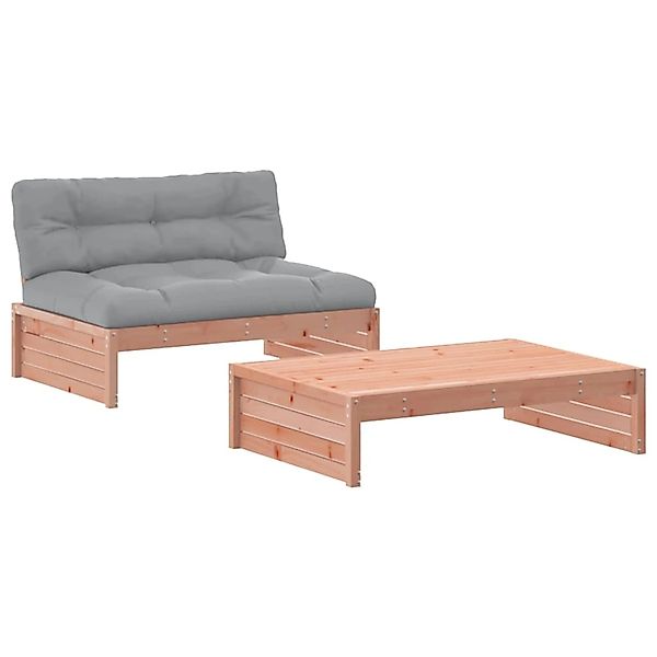 vidaXL 2-tlg Garten-Lounge-Set mit Kissen Massivholz Douglasie Modell 1 günstig online kaufen