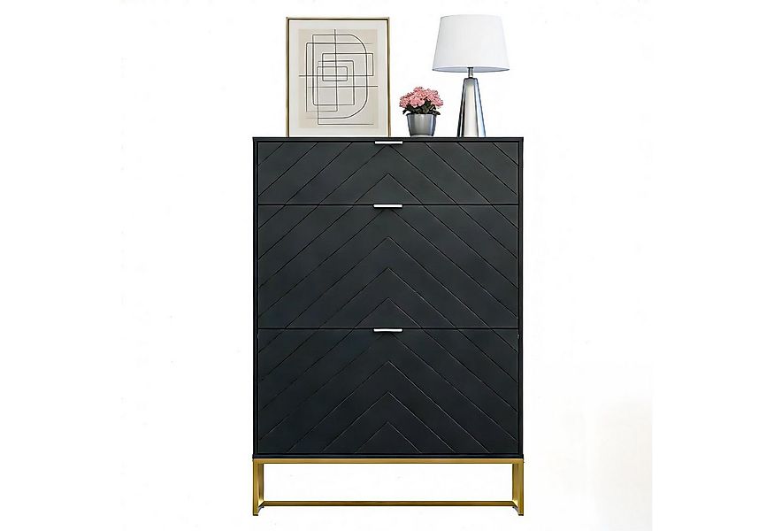 UEV Schuhschrank mit 3 Klappen schmal Schuhablage (Modern Schuhkommode im F günstig online kaufen